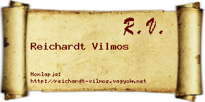 Reichardt Vilmos névjegykártya